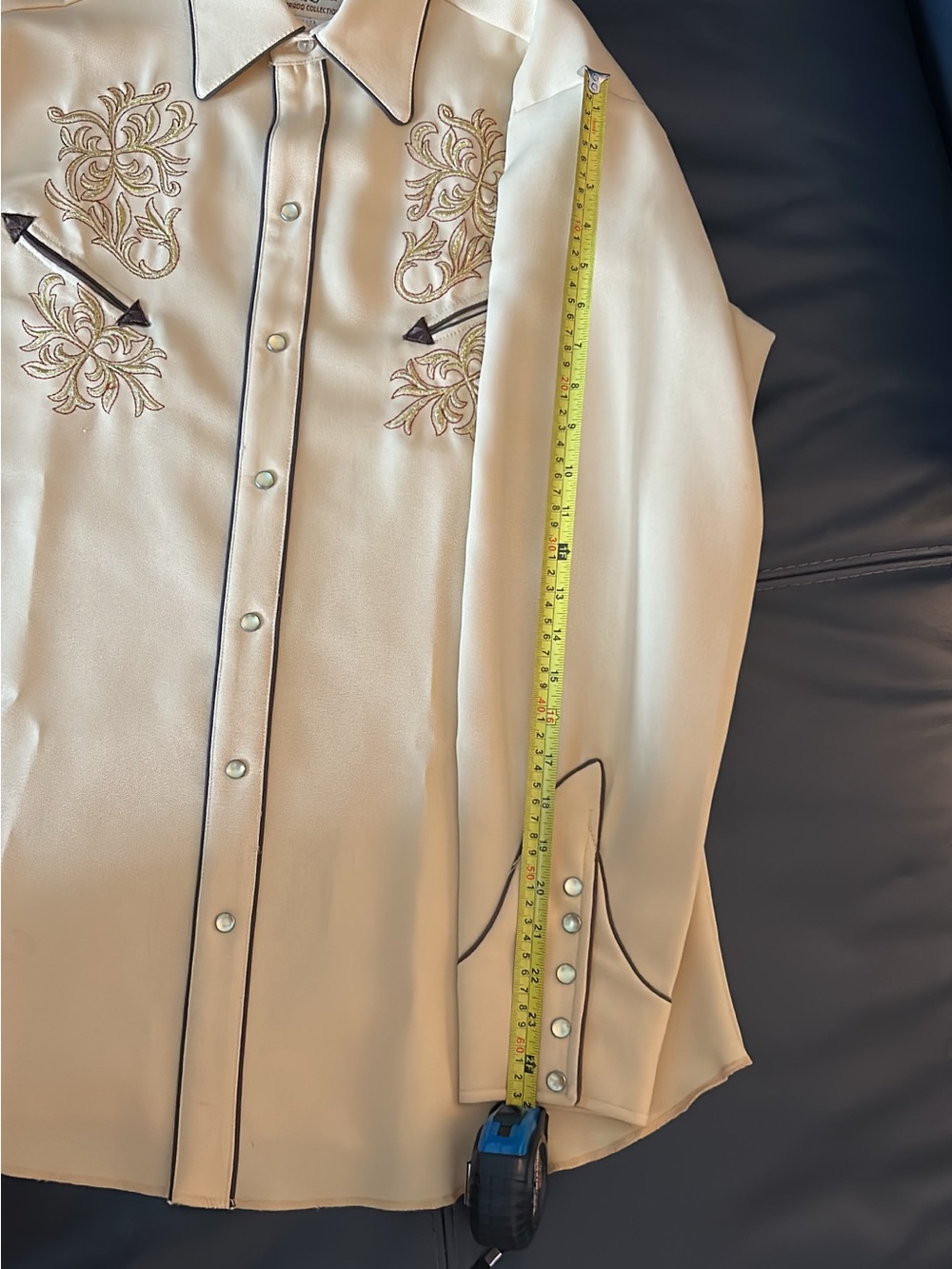 H Bar C Ranchwear Vintage Western Pearl Button Shirt Size 16.5 Mens - Picture 16 of 16